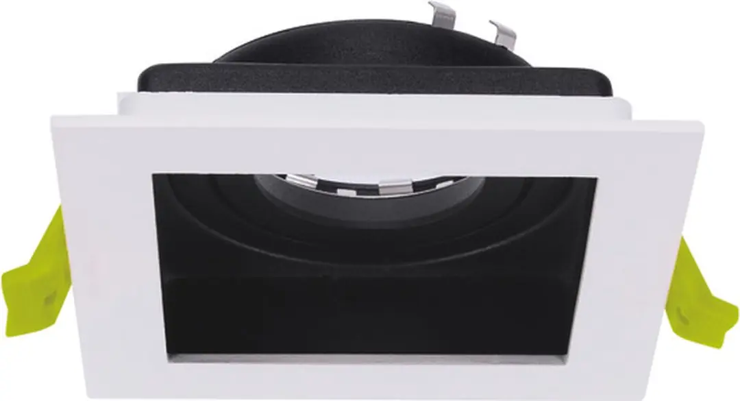 Integral Inbouwspot 10x10cm GU10 - 1 Stuk - Zwart/Wit