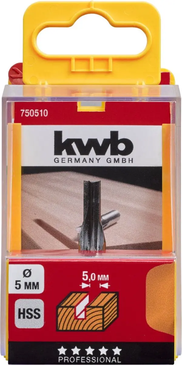 KWB Gleuffrees Schacht 8mm HM Vingerfrees 5mm