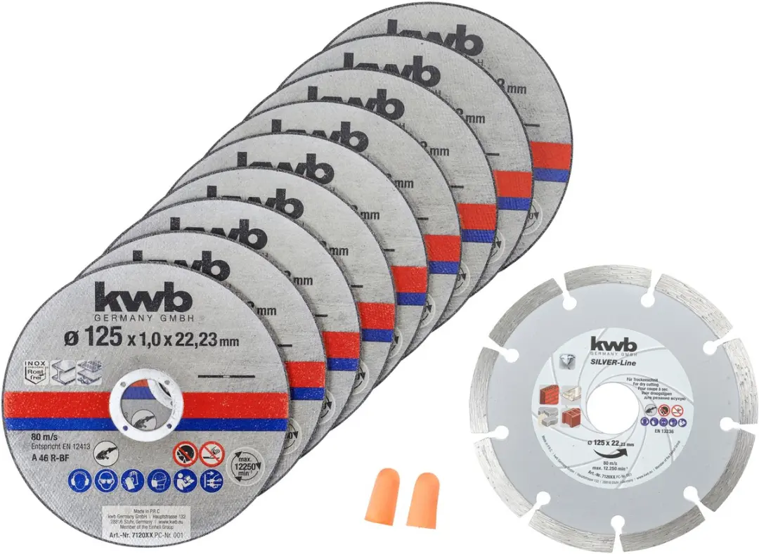 KWB 9+1 Doorslijpschijfset 125mm