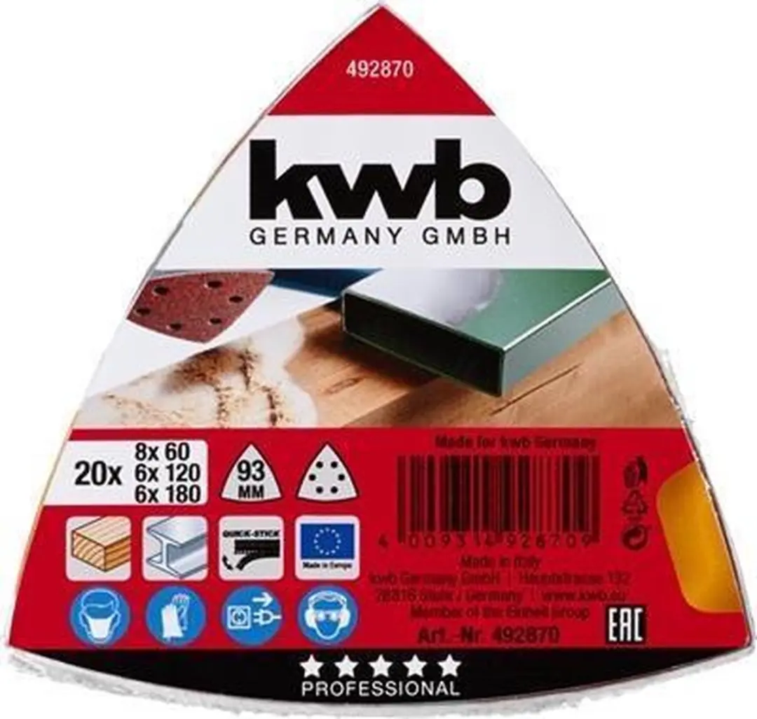 KWB Schuurschijf Delta 93x93mm - 20 Stuks