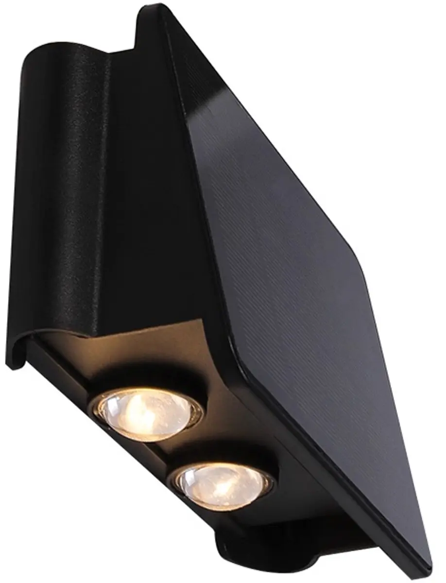 Powerplus Weasel Solar 4 Wandlamp Buiten - 1.8W - Zwart
