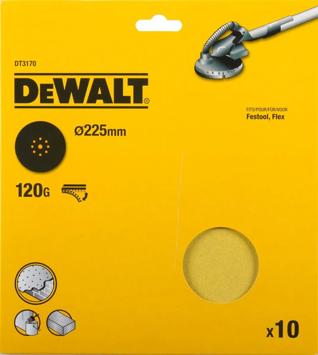 DeWalt DT3170 Schuurschijf 225mm - 1 Stuk