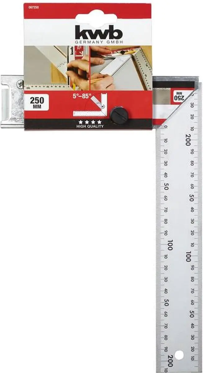 KWB Schrijfhaak Aluminium 300mm - Grijs