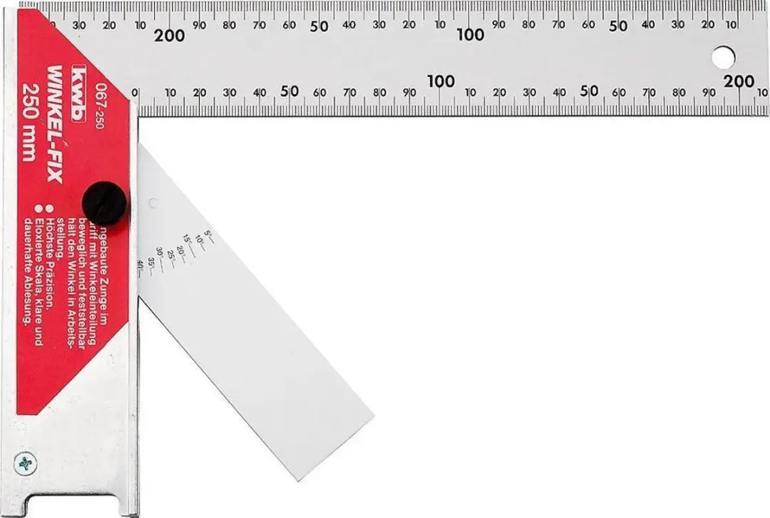 KWB Schrijfhaak Aluminium 300mm - Grijs