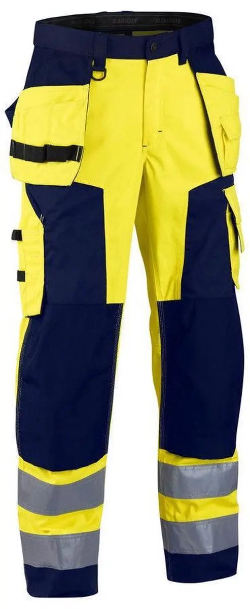 Blåkläder Werkbroek High Vis 1568-1811 - 46 - Geel/Marineblauw