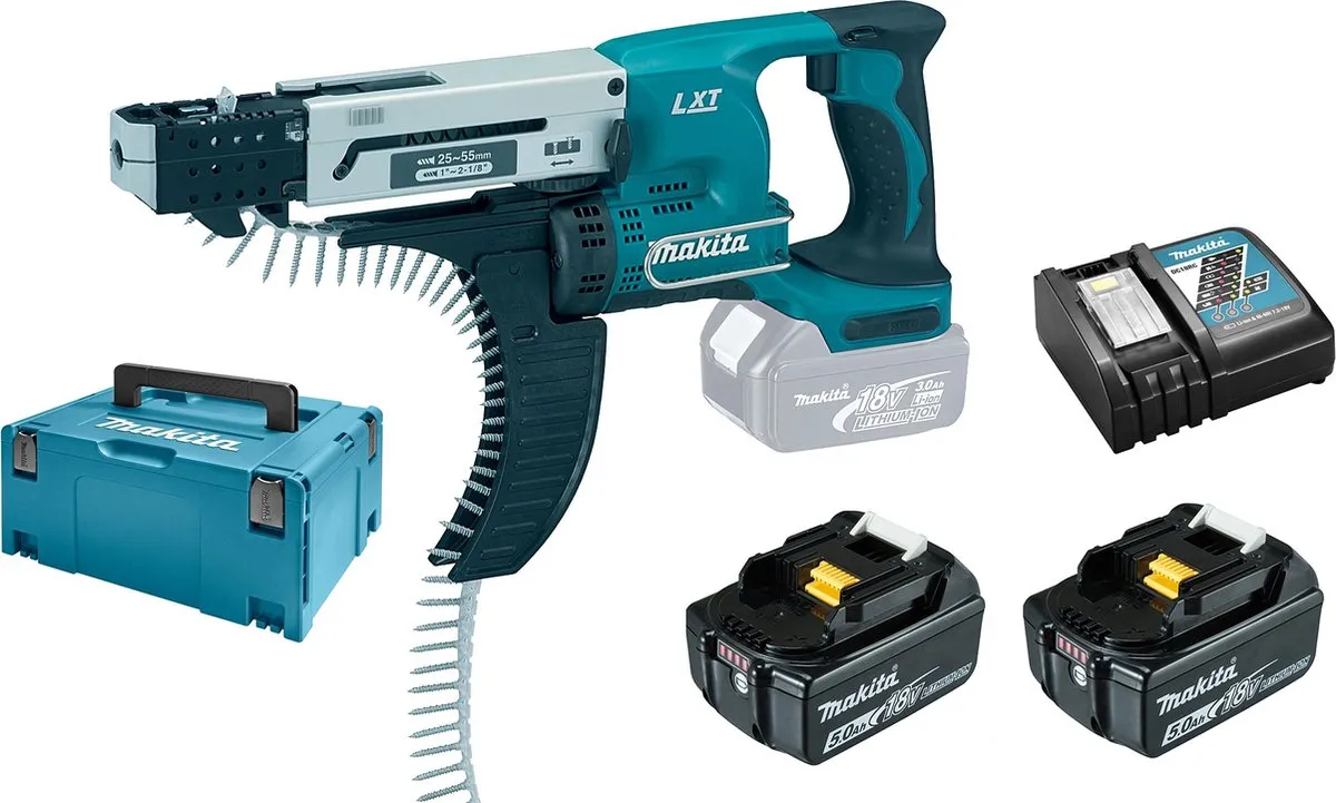 Makita DFR550RTJ Schroefautomaat 18V - 2x 5.0Ah