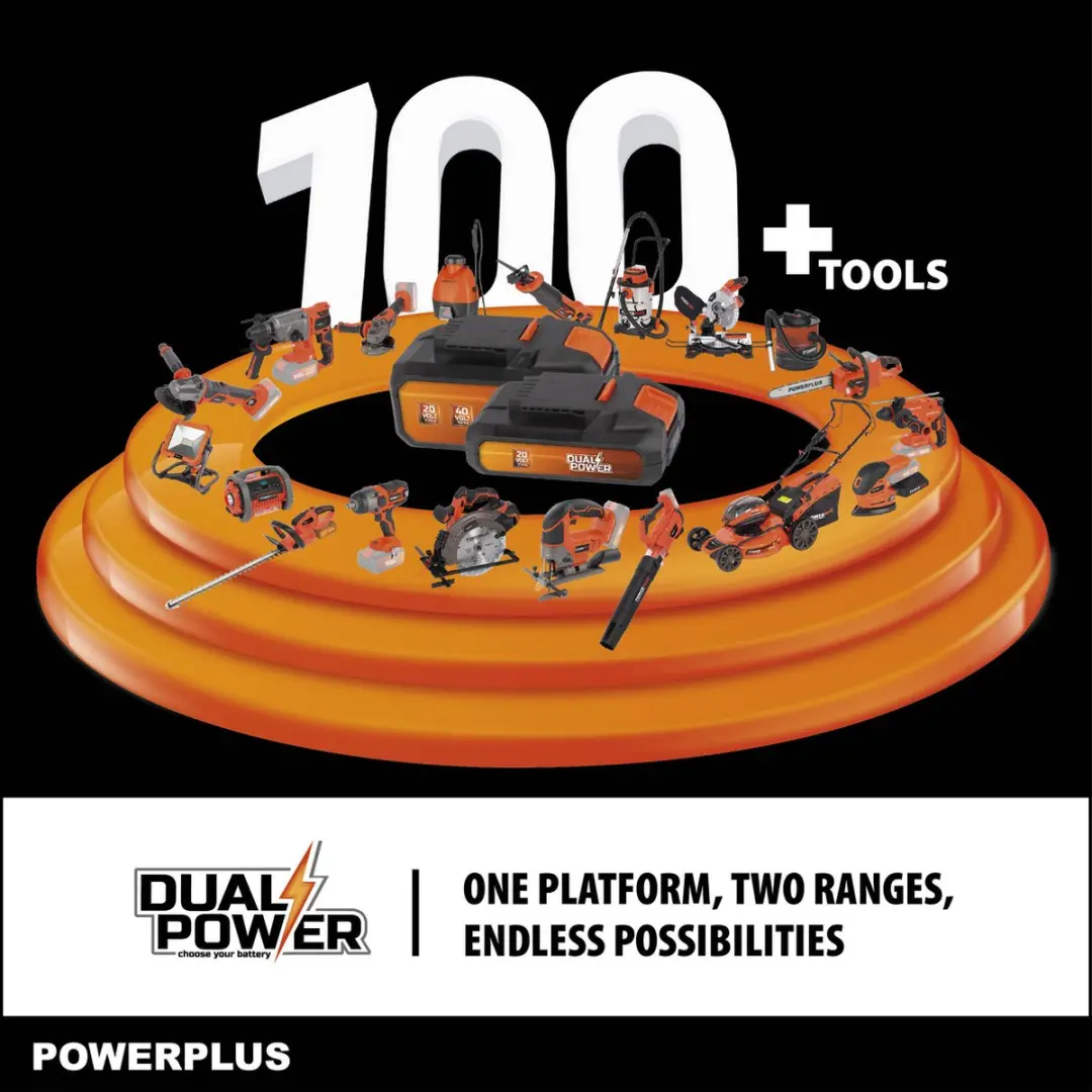 Powerplus Dual Power POWDPG75561 Accu Grasmaaier 340mm - 30L Opvangbak