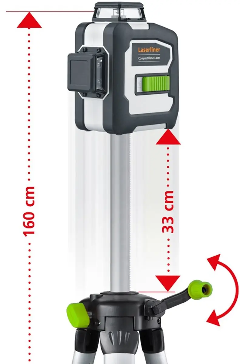 Laserliner CompactPlane-laser 3G Set 150cm - Groen - Bluetooth