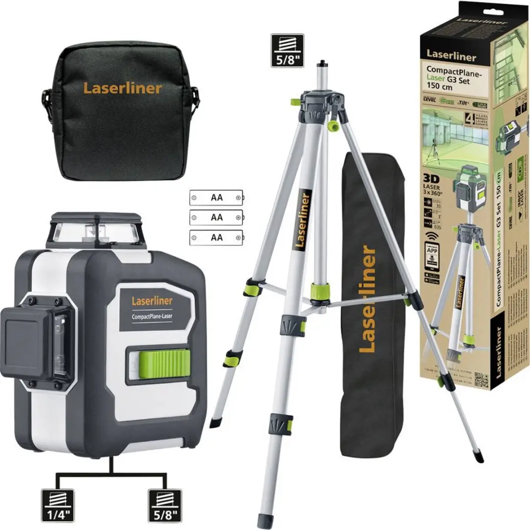 Laserliner CompactPlane-laser 3G Set 150cm