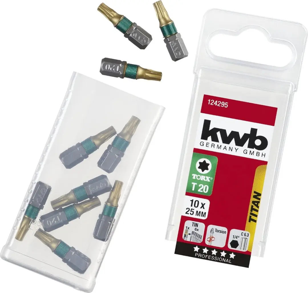 KWB Titan Bits T20 Torx 25mm - 10 Stuks