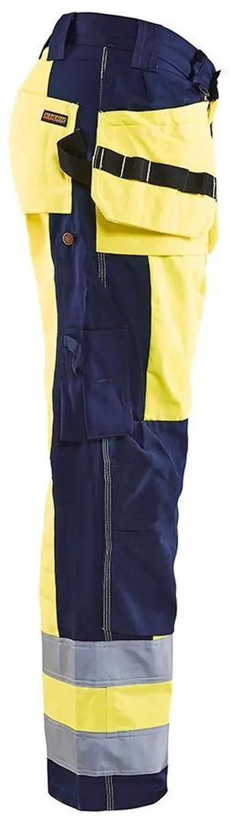 Blåkläder Werkbroek 1533-1860 High Vis Geel/Marineblauw - C60