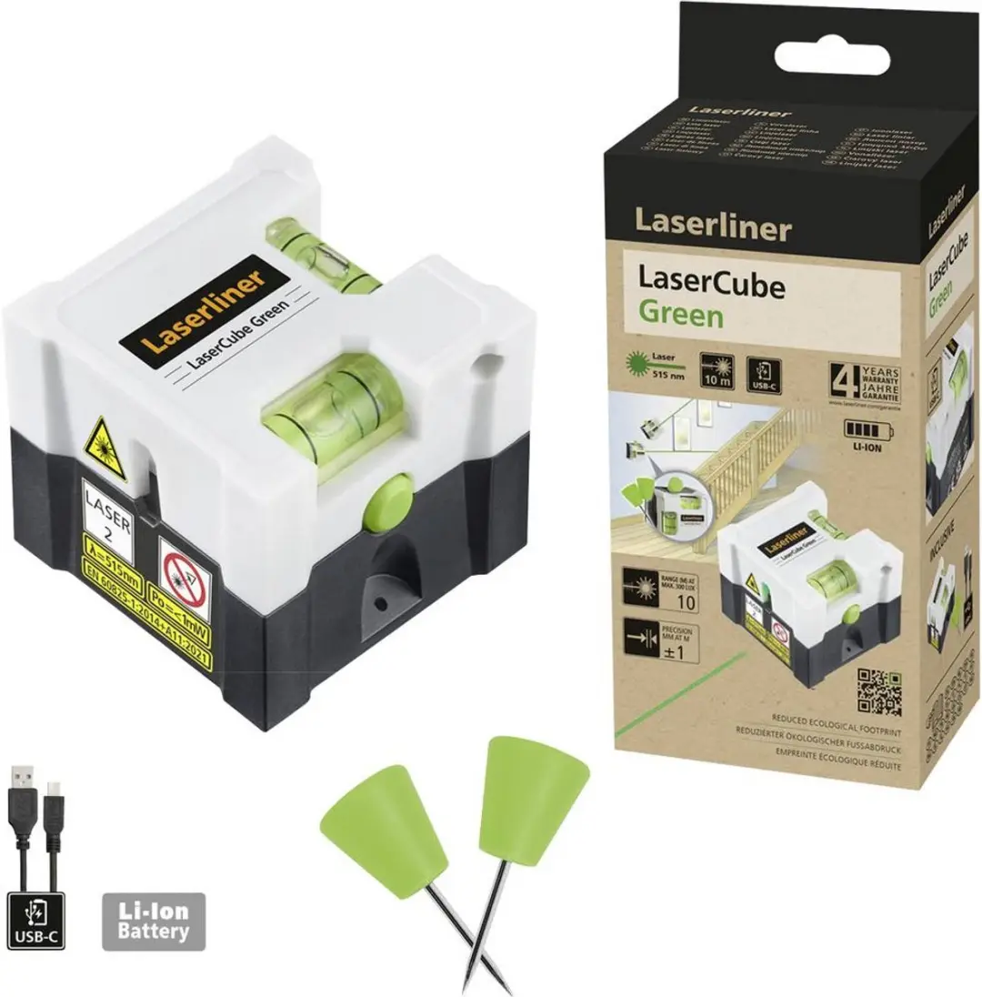 Laserliner LaserCube green Lijnlaser 10m
