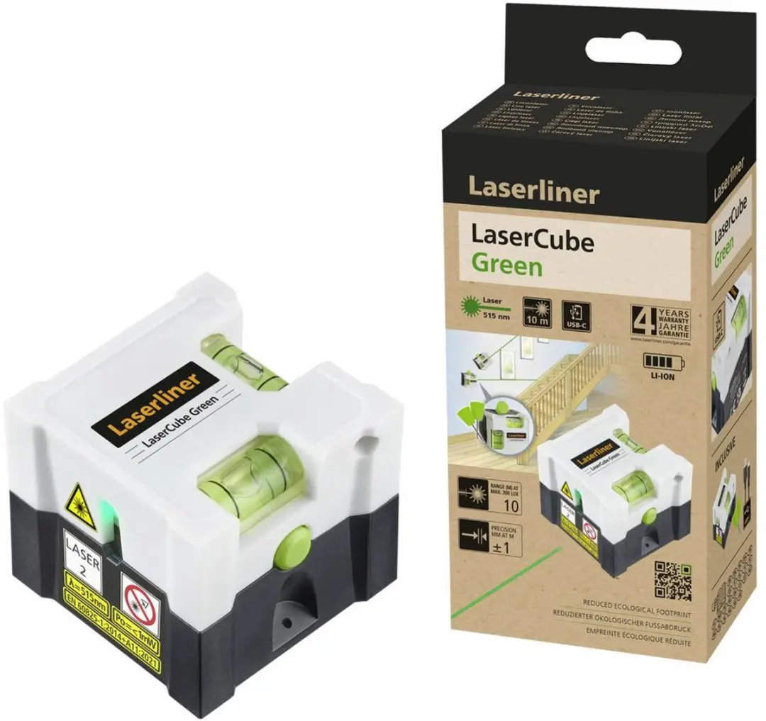 Laserliner LaserCube green Lijnlaser 10m