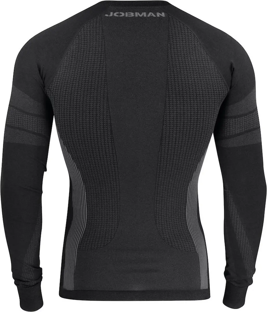Jobman 5580 Sweater Next To Skin 65558051 - Donkergrijs/Zwart L