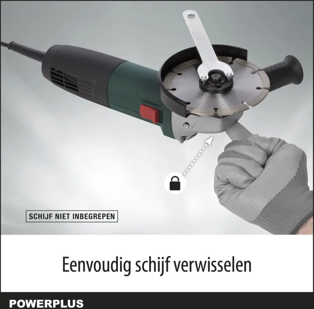 Powerplus POWP1020 Haakse Slijper 850W - 125mm