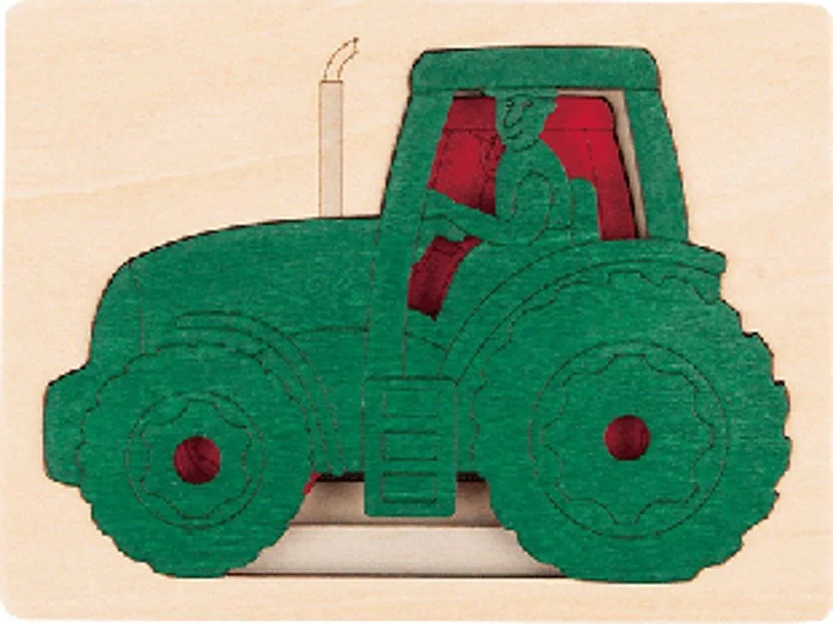 Hape Five Tractors Junior Vormenpuzzel 6-delig