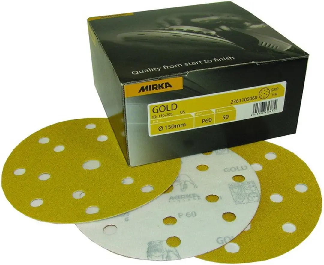 Mirka Gold Schuurschijven 150mm P280 - 100 Stuks