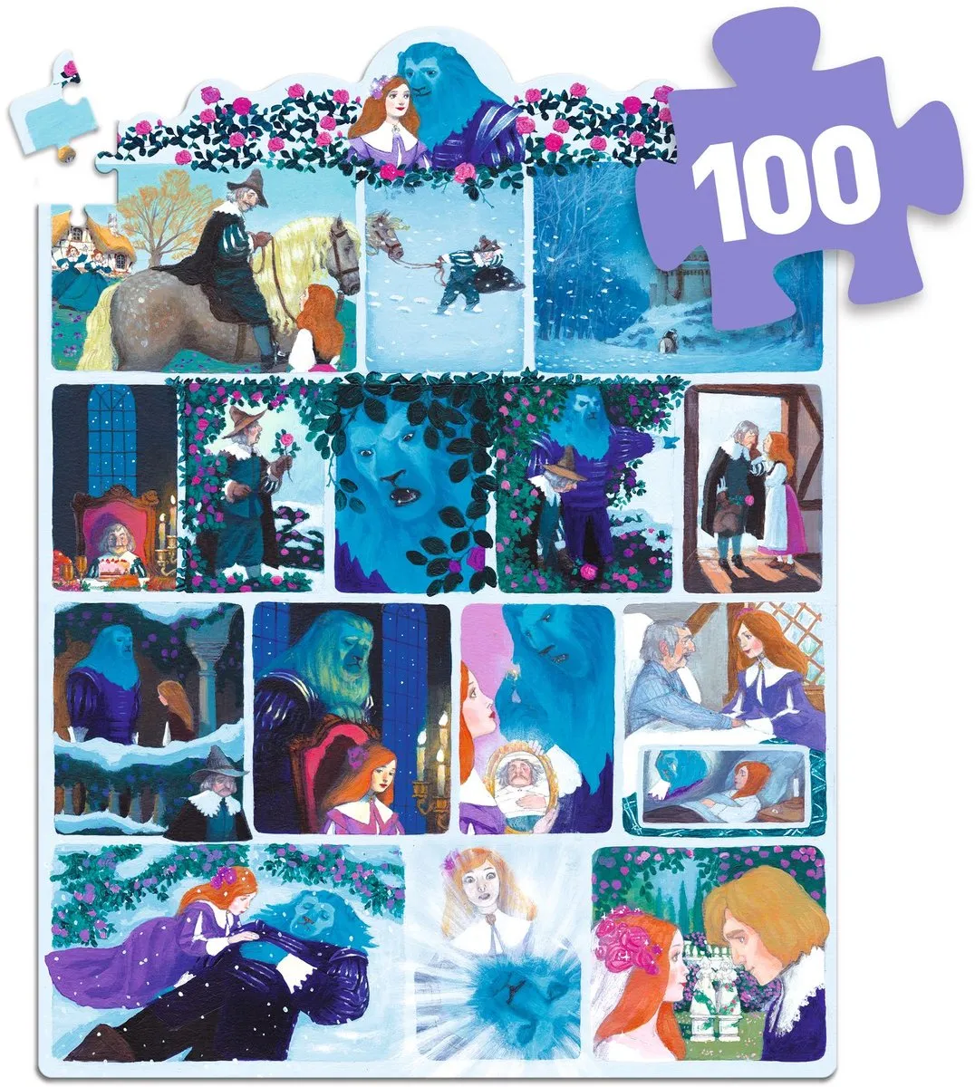 Djeco Puzzel Belle en het Beest 100 Stuks - Multicolor - afbeelding 4 van 5