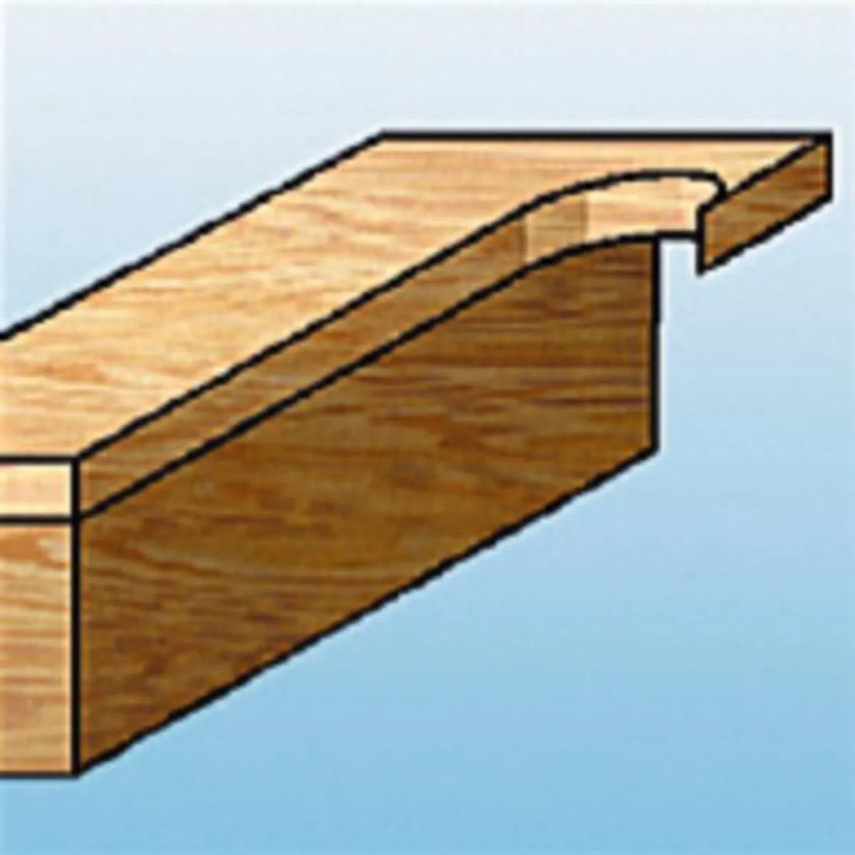 Makita D-10481 Kantenfreesbit - Hout - 8mm