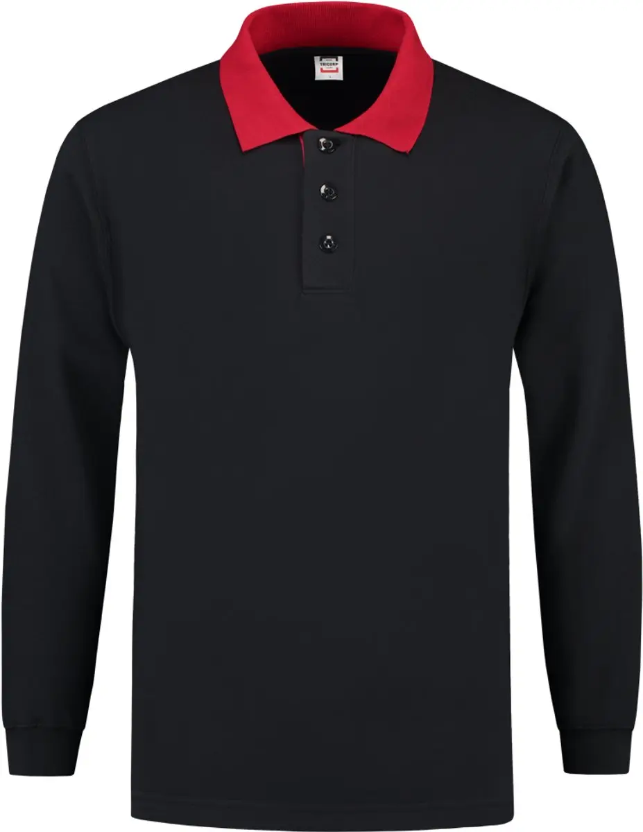 Tricorp Polosweater Contrast Navy-Rood