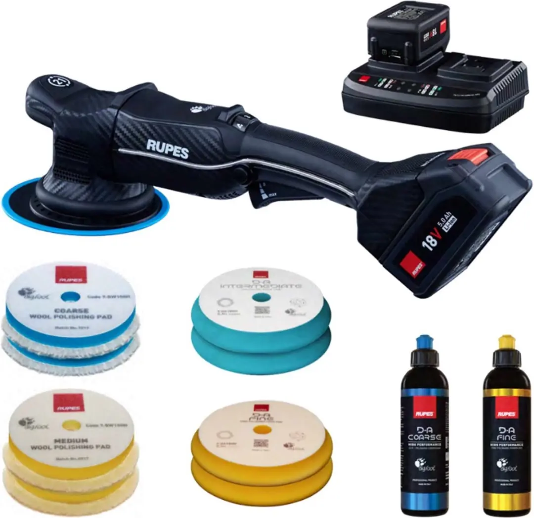 Rupes HLR21 iBrid Accu Polijstmachine 18V - BAS-set