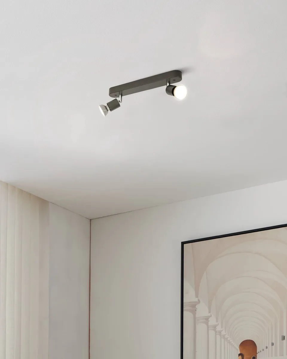 Eglo Stecci-E Spot Plafondspot GU10 - 2x 5W - Zwart - Kantelbaar - afbeelding 3 van 6