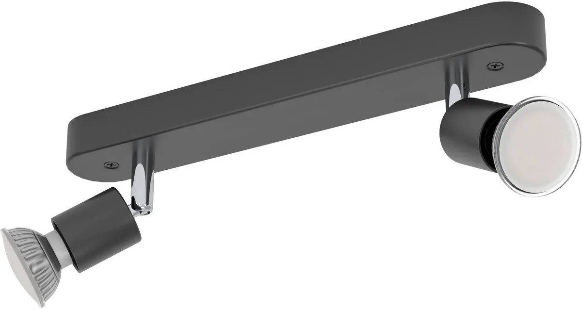 Eglo Stecci-E Spot Plafondspot GU10 - 2x 5W - Zwart - Kantelbaar
