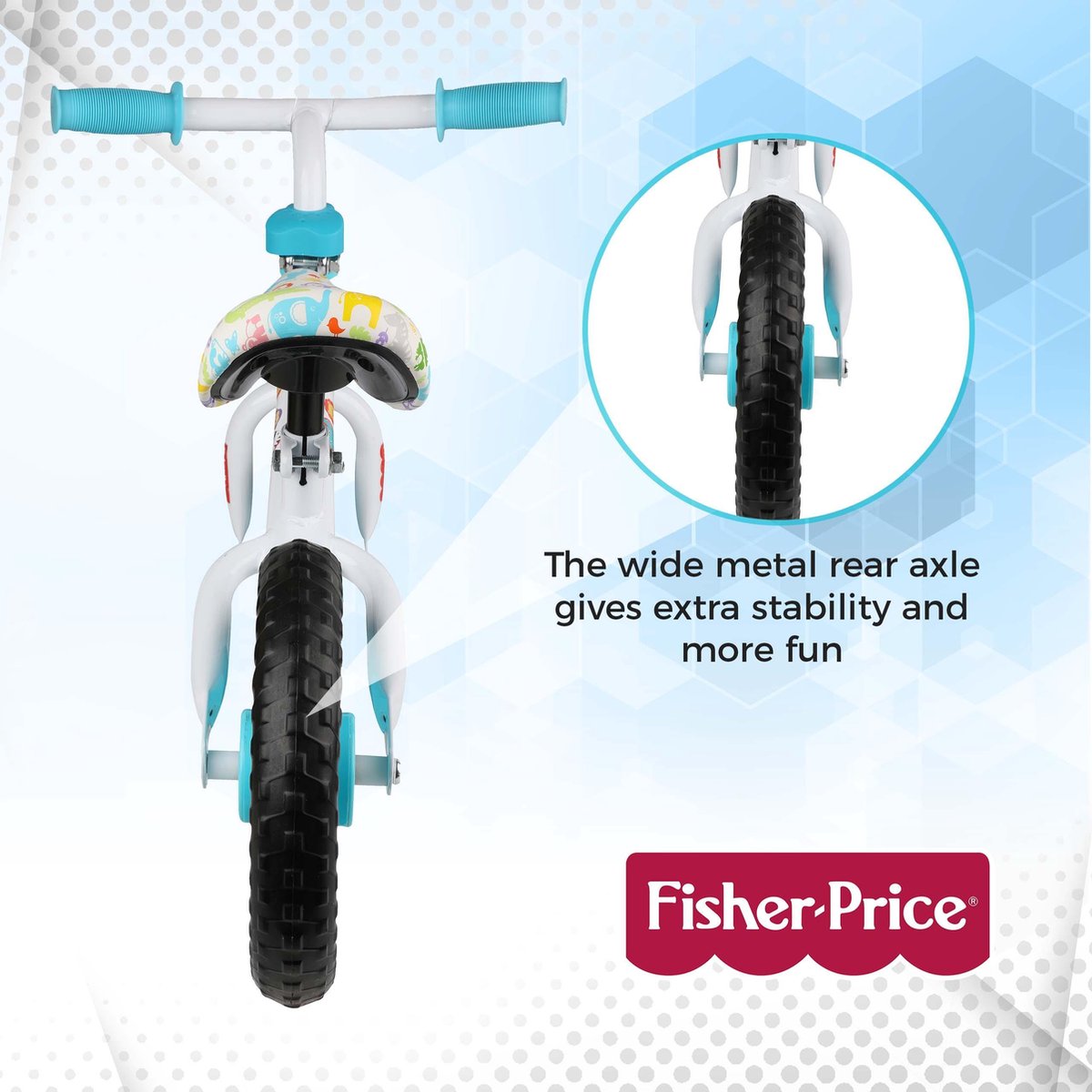 Fisher-Price Loopfiets 10 inch Frame - Verstelbaar Zadel - Wit