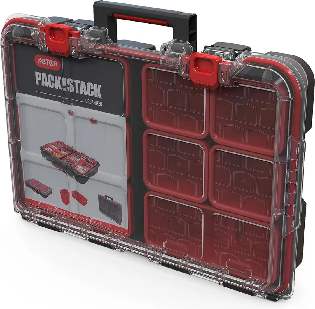 Keter Stack n Roll Gereedschapswagen 52,5x41x69,4cm - Zwart
