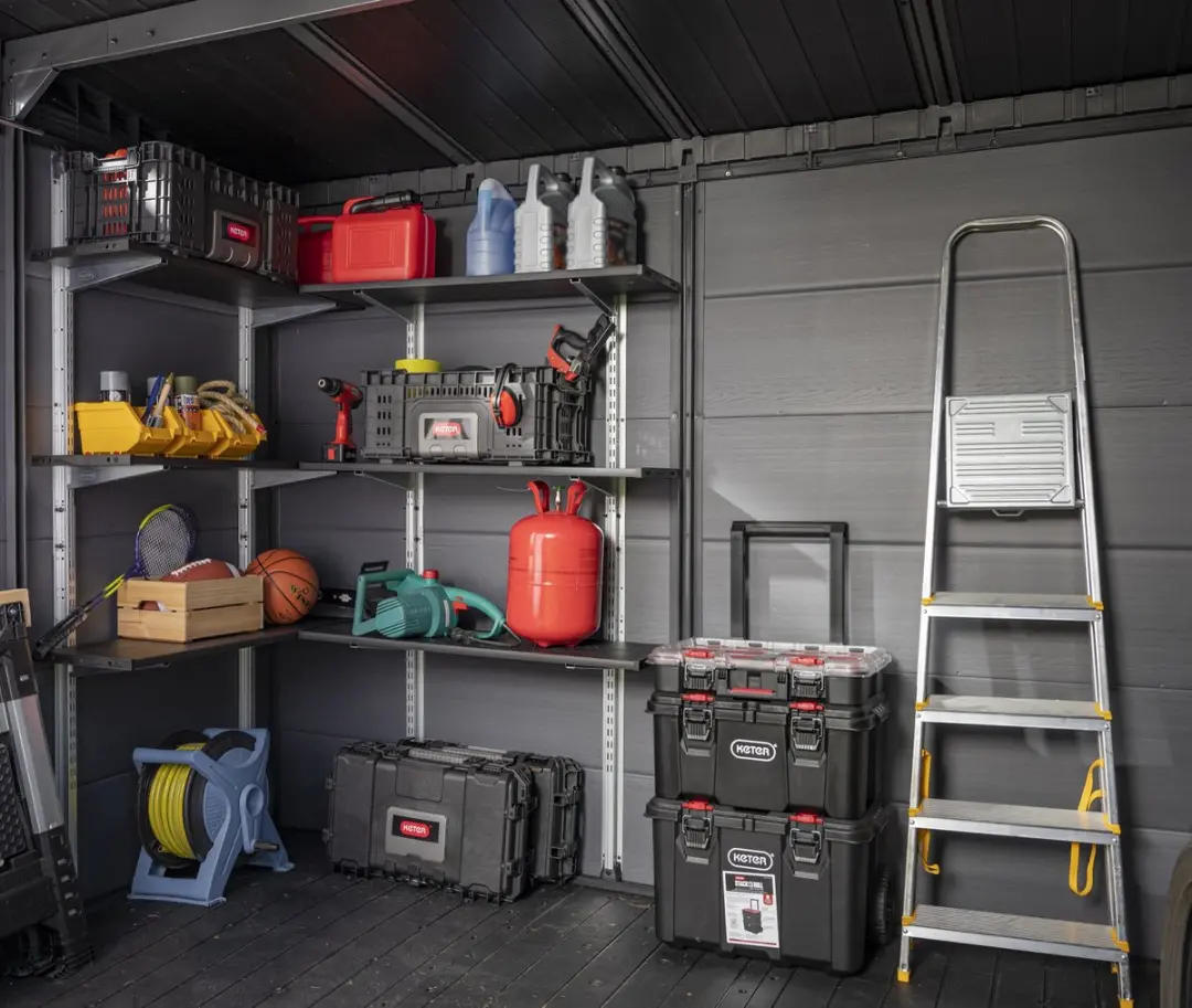 Keter Stack n Roll Gereedschapswagen 52,5x41x69,4cm - Zwart