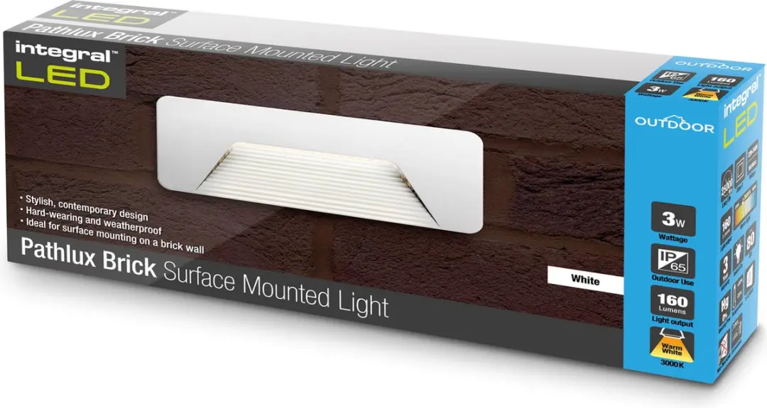 Integral Brick Buitenlamp 3W Warm Wit IP65