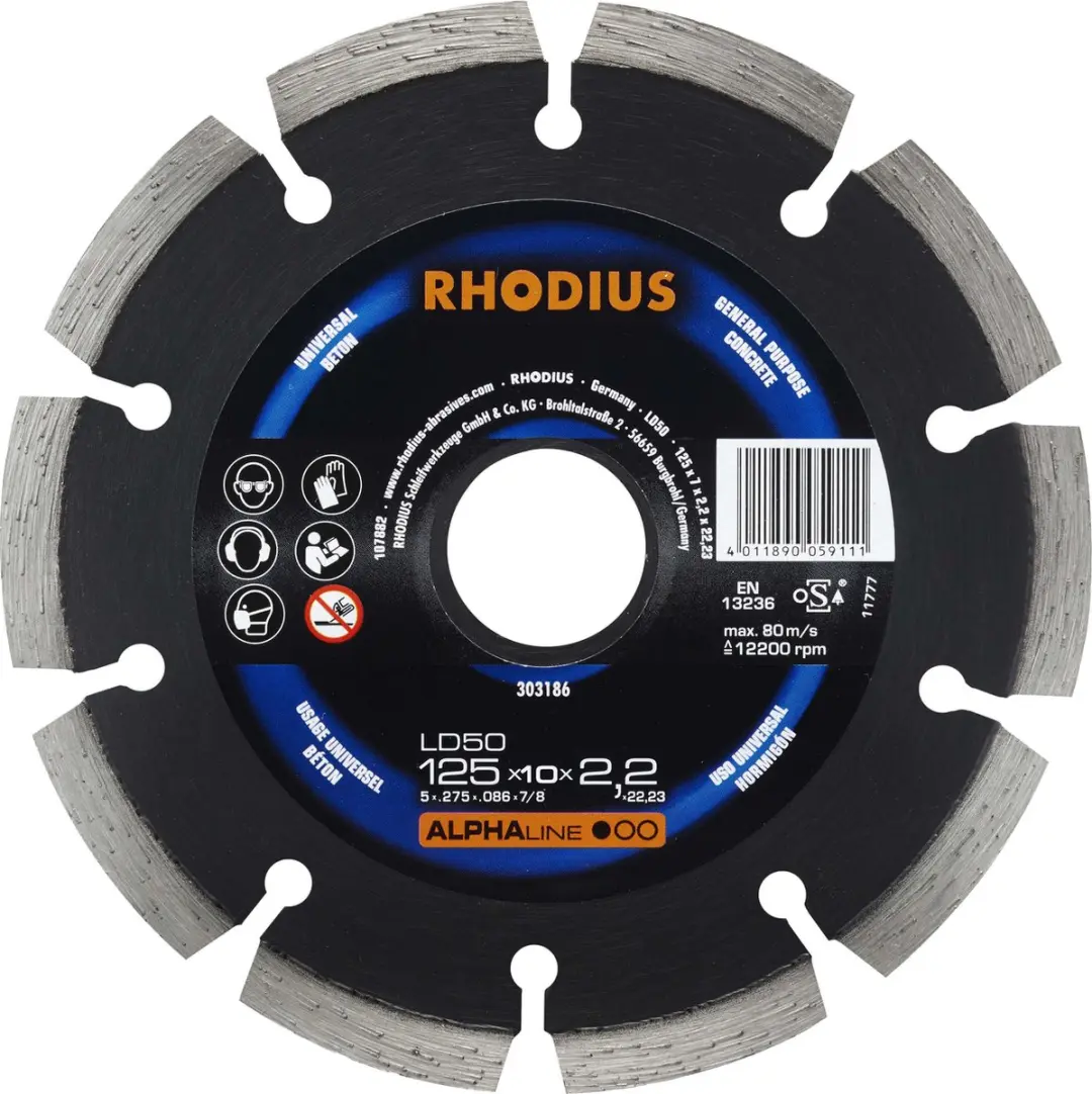 Rhodius Diamantschijf A49100 125x10 Beton
