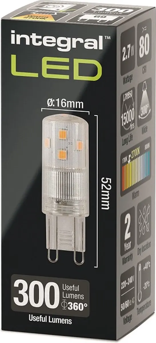 Integral Capsule G9 2.7W Extra Warm Wit - Mat Glas