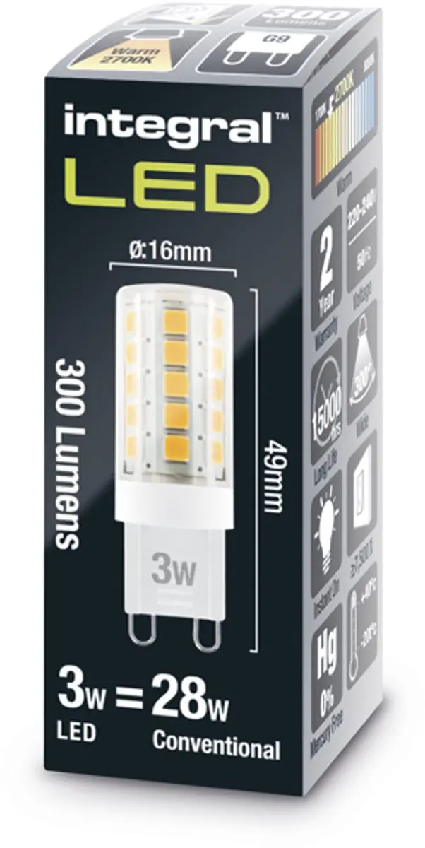 Integral Capsule G9 2.7W Extra Warm Wit - Mat Glas