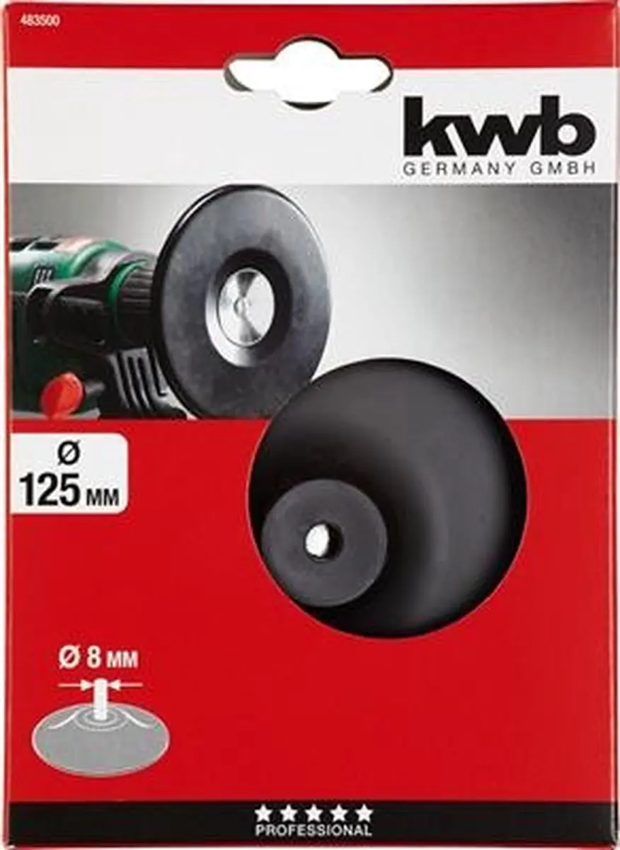 KWB Steunschijf Rubber 125mm