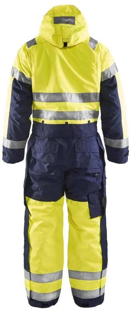 Blåkläder Winteroverall 6763-1977 High Vis Geel/Marineblauw - Maat 46