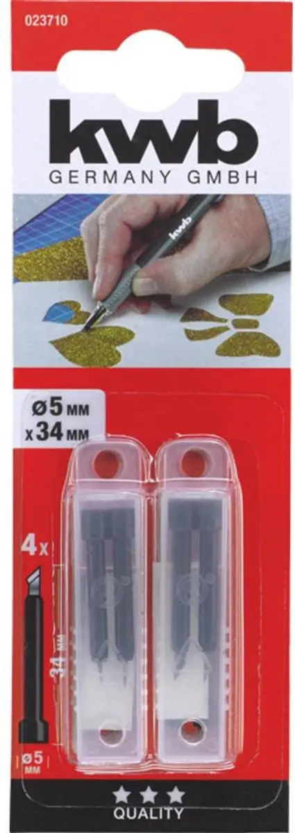 KWB Afbreekmes 34mm - 4 Stuks - 10 Reservemesjes - afbeelding 6 van 6