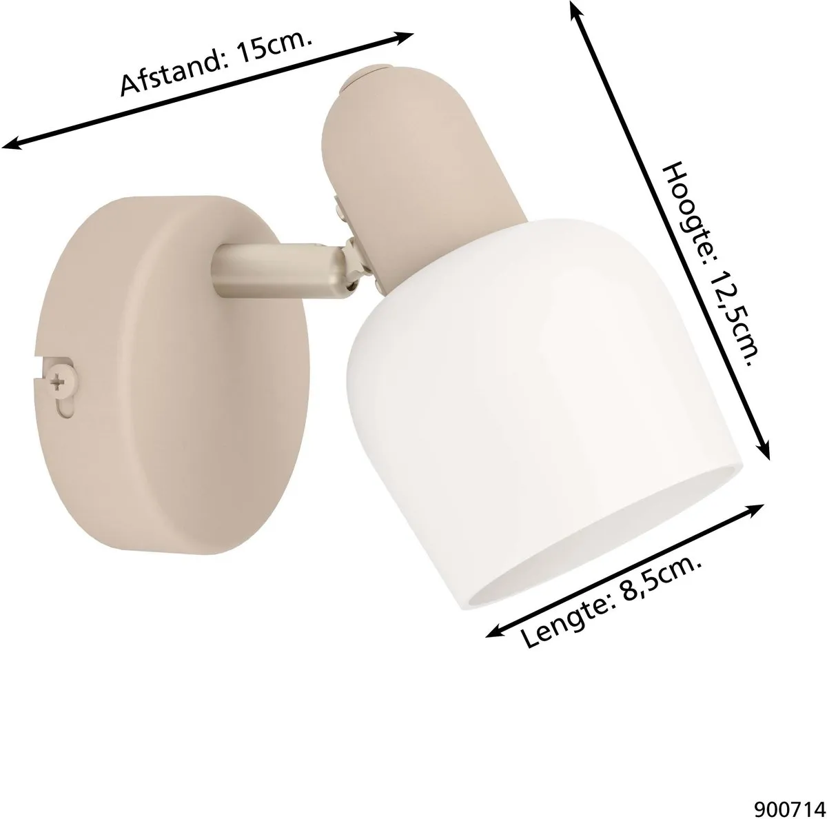 Eglo Corato Spot E14 18W - 15.5cm - Wit/Zand