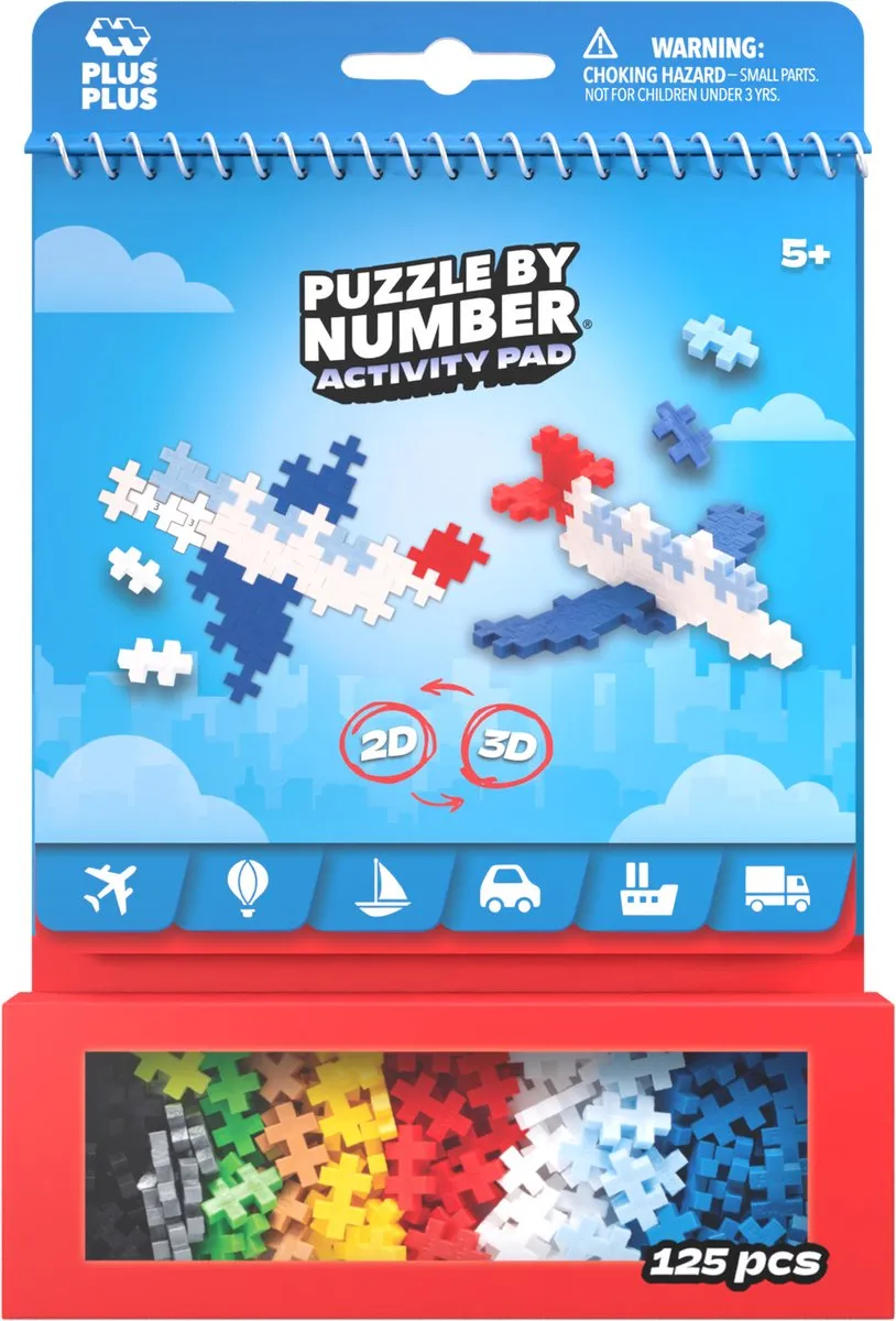 Plus-Plus Activity Pad Puzzel by Number Transport 3990 - 125 Stuks