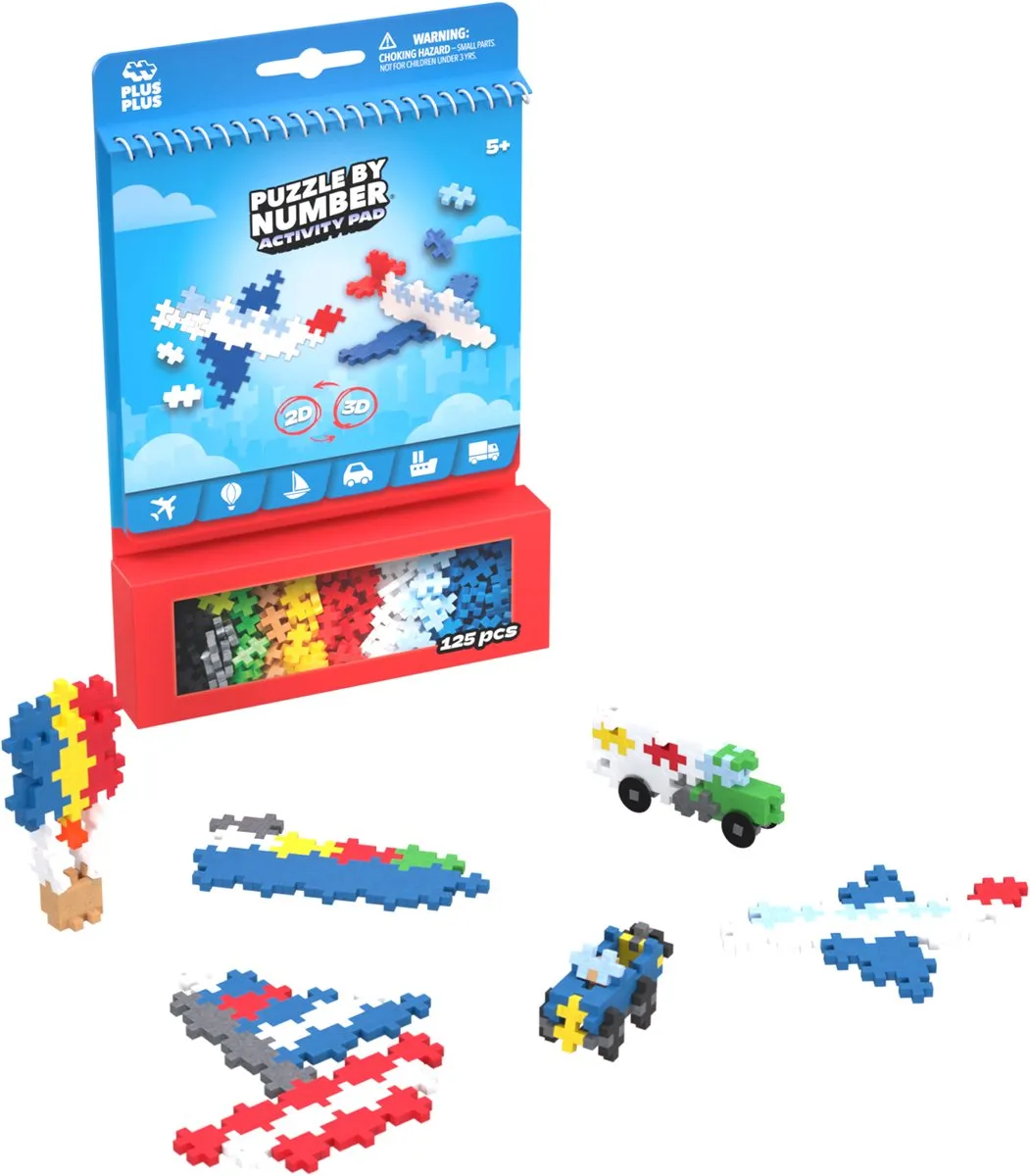 Plus-Plus Activity Pad Puzzel by Number Transport 3990