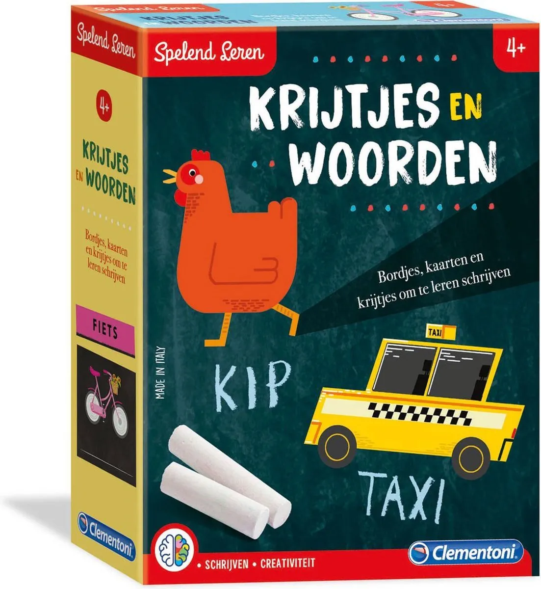 Clementoni 66910 Educatief Spel Krijtjes en Woordjes - 10 Bordjes