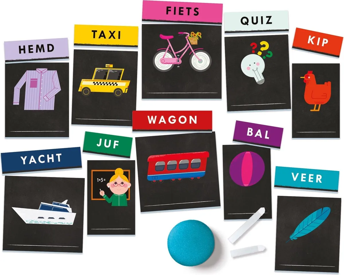 Clementoni 66910 Educatief Spel Krijtjes en Woordjes