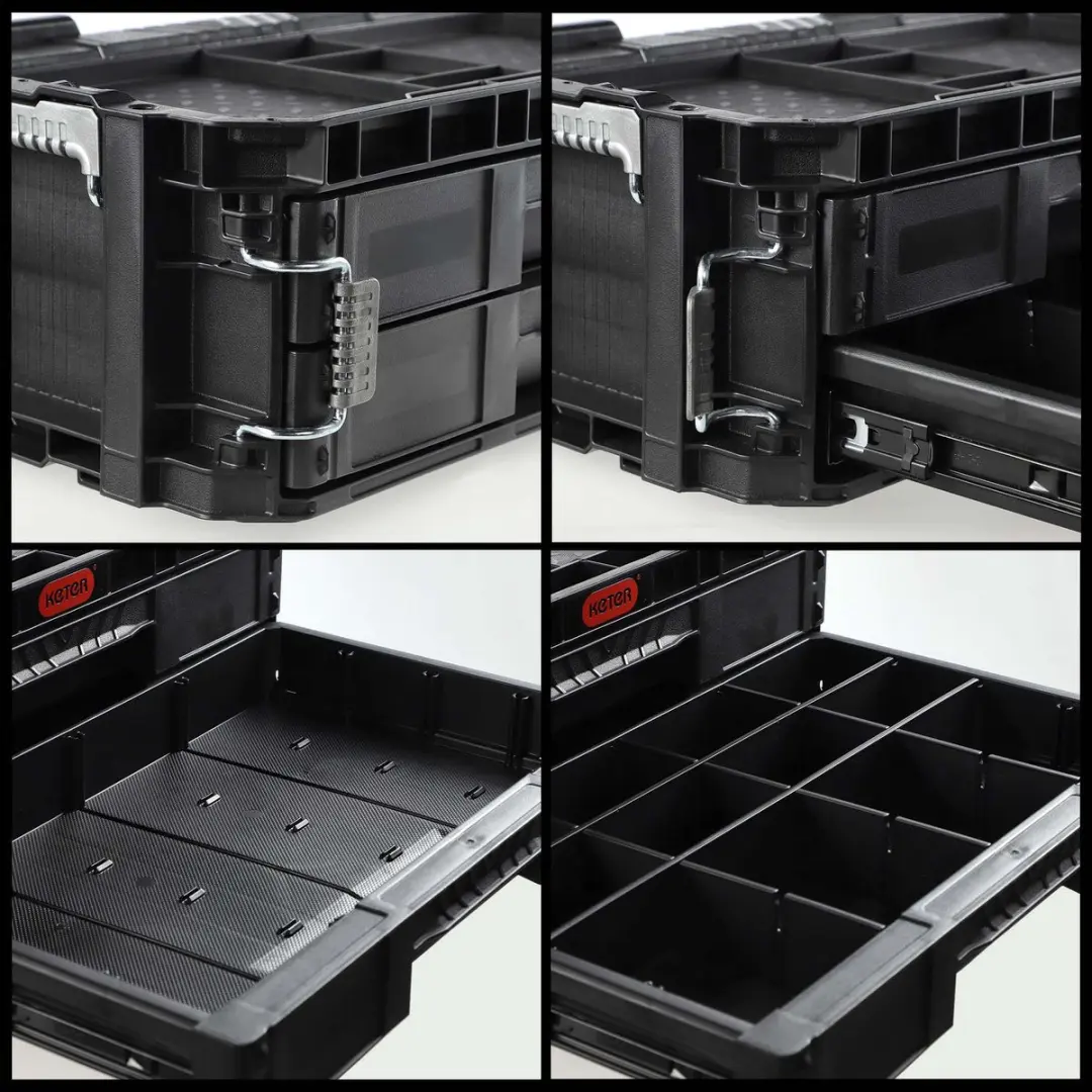 Keter SKRZYNKA Organizer Z 2 Lades - Zwart