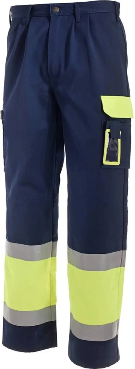Blåkläder Werkbroek 1584-1860 High Vis Geel/Marineblauw - D108