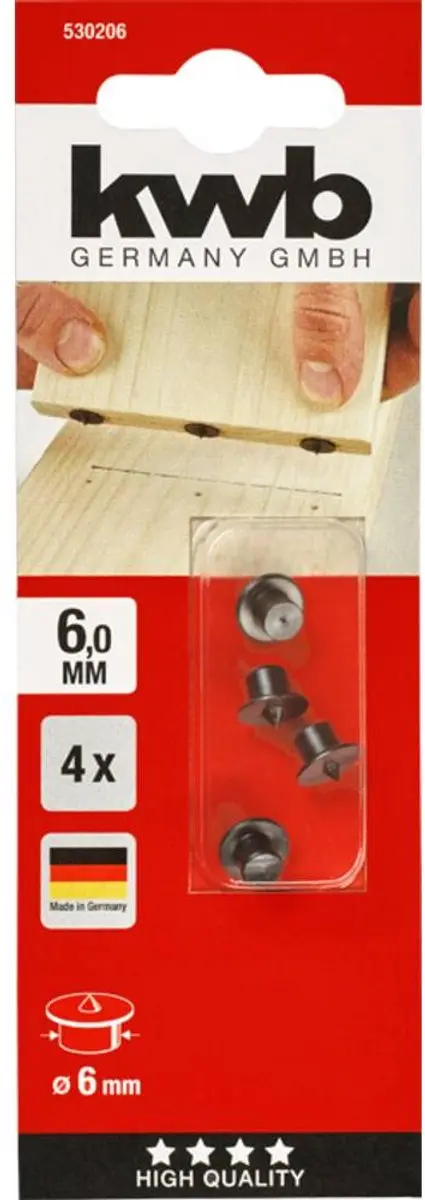 KWB Markeerpen 6mm - 4 Stuks - Zwart