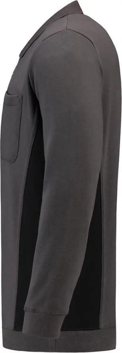 Tricorp Polosweater Bi-Color 302001 - 5XL - Donkergrijs/Zwart