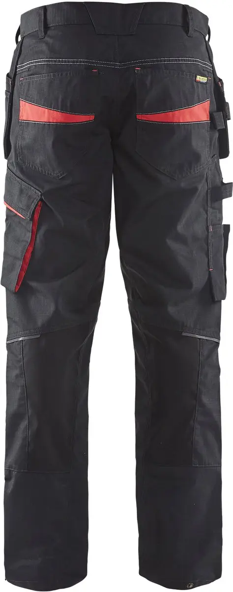 Blåkläder Service Werkbroek 1496-1330 - Stretch - Zwart/Rood - Maat 88
