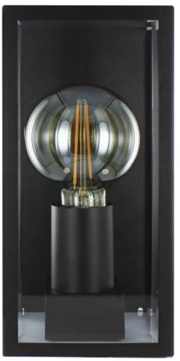 Integral Wandlamp IP44 E27 - Zwart