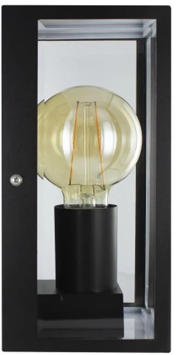 Integral Wandlamp IP44 E27 - Zwart