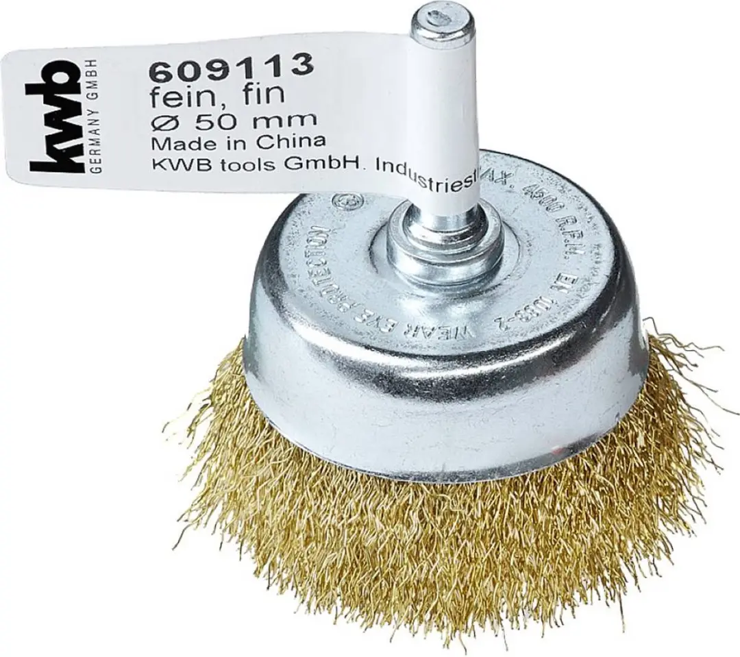 KWB Komborstel op stift Messing Ø50mm Fijn